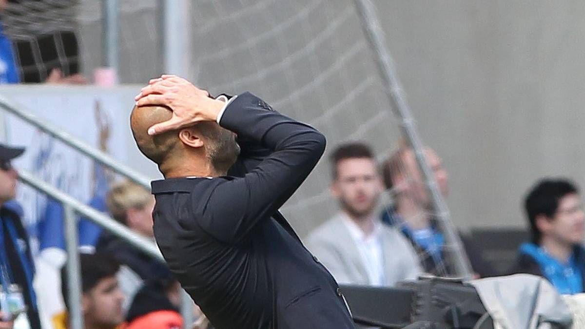 Guardiola kann es nicht fassen. Schon wieder ein Verletzter...
