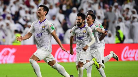 Die Spieler von Al Ain FC feierten den Einzug ins Viertelfinale der Klub-WM