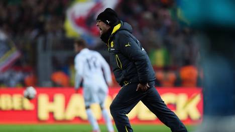 Jürgen Klopp von Borussia Dortmund im Spiel gegen 1. FSV Mainz 05 - Bundesliga