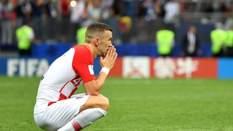 MOSCOW, RUSSIA - JULY 15:  Ivan Perisic of Croatia looks dejected following the 2018 FIFA World Cup Final between France and Croatia at Luzhniki Stadium on July 15, 2018 in Moscow, Russia.  (Photo by Dan Mullan/Getty Images)
