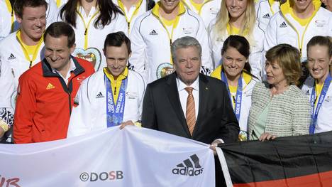 Bereits 2014 begrüßte Bundespräsident Joachim Gauck die deutschen Olympia-Athleten 