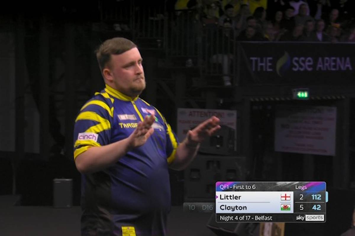 Galgenhumor? Littler spielt mit dem Publikum