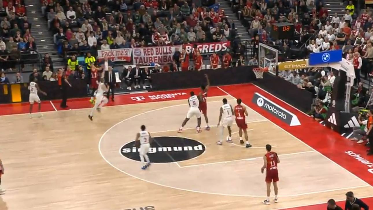 „Einbeiniger“ Buzzer Beater! Bayern-Star gelingt alles