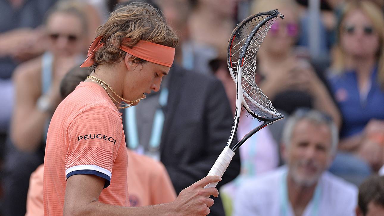 Zverev ließ seine zwischenzeitliche Frustration auch am Schläger aus