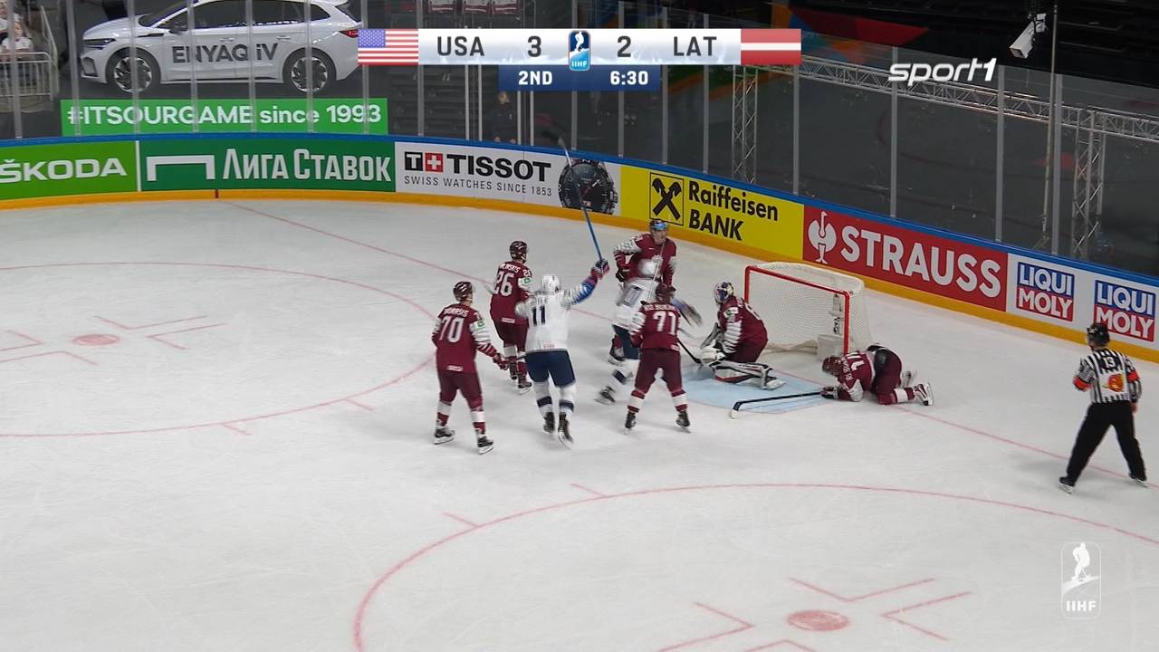 Eishockey-WM: USA - Lettland (4:2): Tore und Highlights im Video