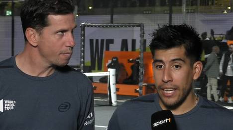 Federico Chingotto und Francisco Navarro, die das Favoriten-Duo um Padel-Legende Fernando "Bela" Belasteguín bezwingen konnten, sprechen über das Spiel und den "warmen" Empfang in Deutschland.