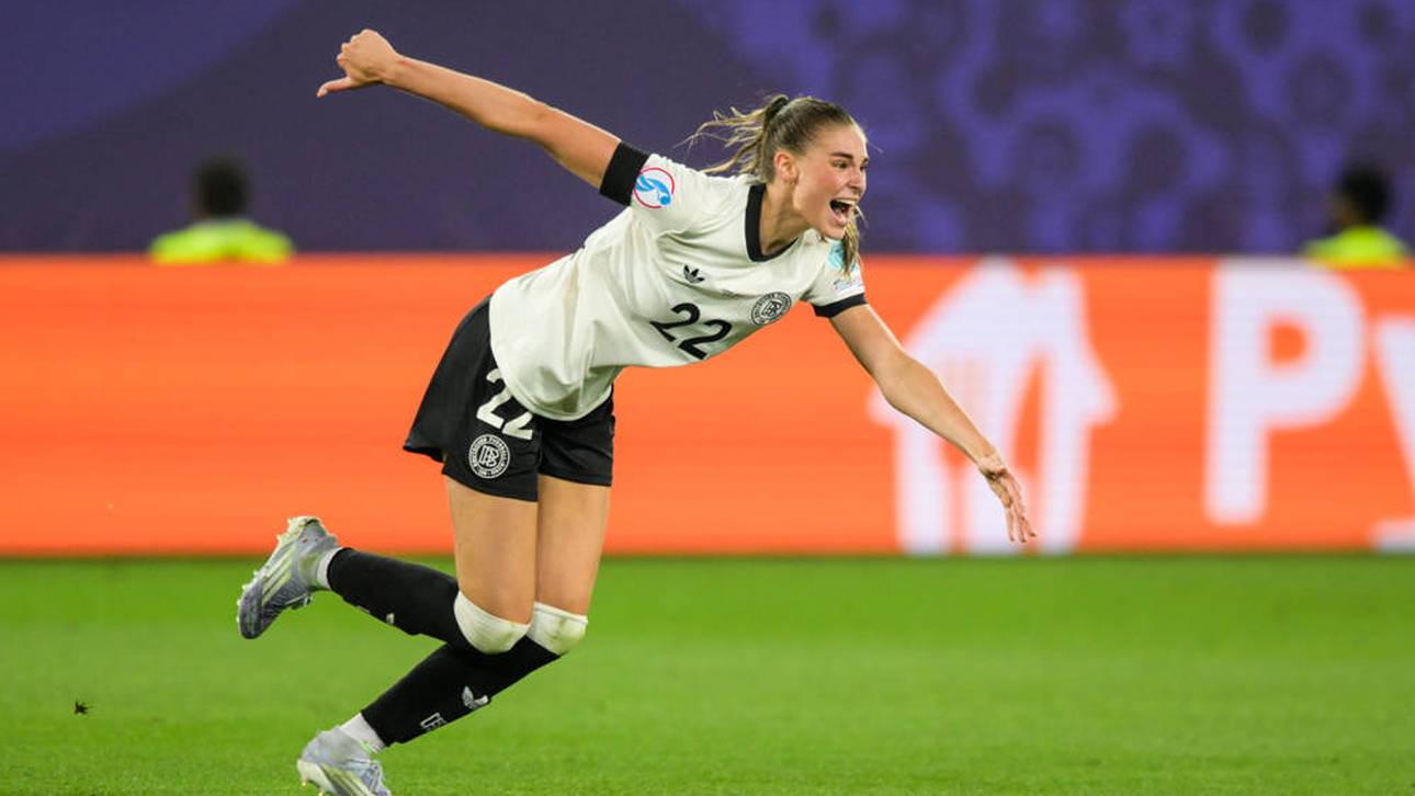 Jule Brand bejubelt den Treffer zum 1:0