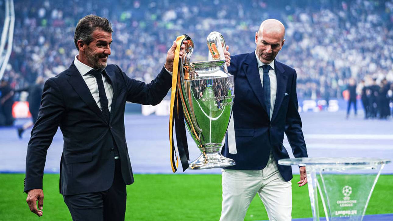 Zinédine Zidane (r.) hatte offenbar Probleme mit seinem Sakko