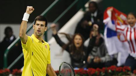 Novak Djokovic steht im Finale von Doha