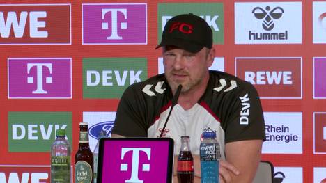 Köln-Trainer Lukas Kwasniok äußert sich zum Fan-Banner gegen ihn und zur Stimmung im Verein.