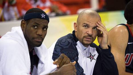 Zusammen gewannen LeBron James (l.) und Jason Kidd Gold bei den Olympischen Spielen in Peking