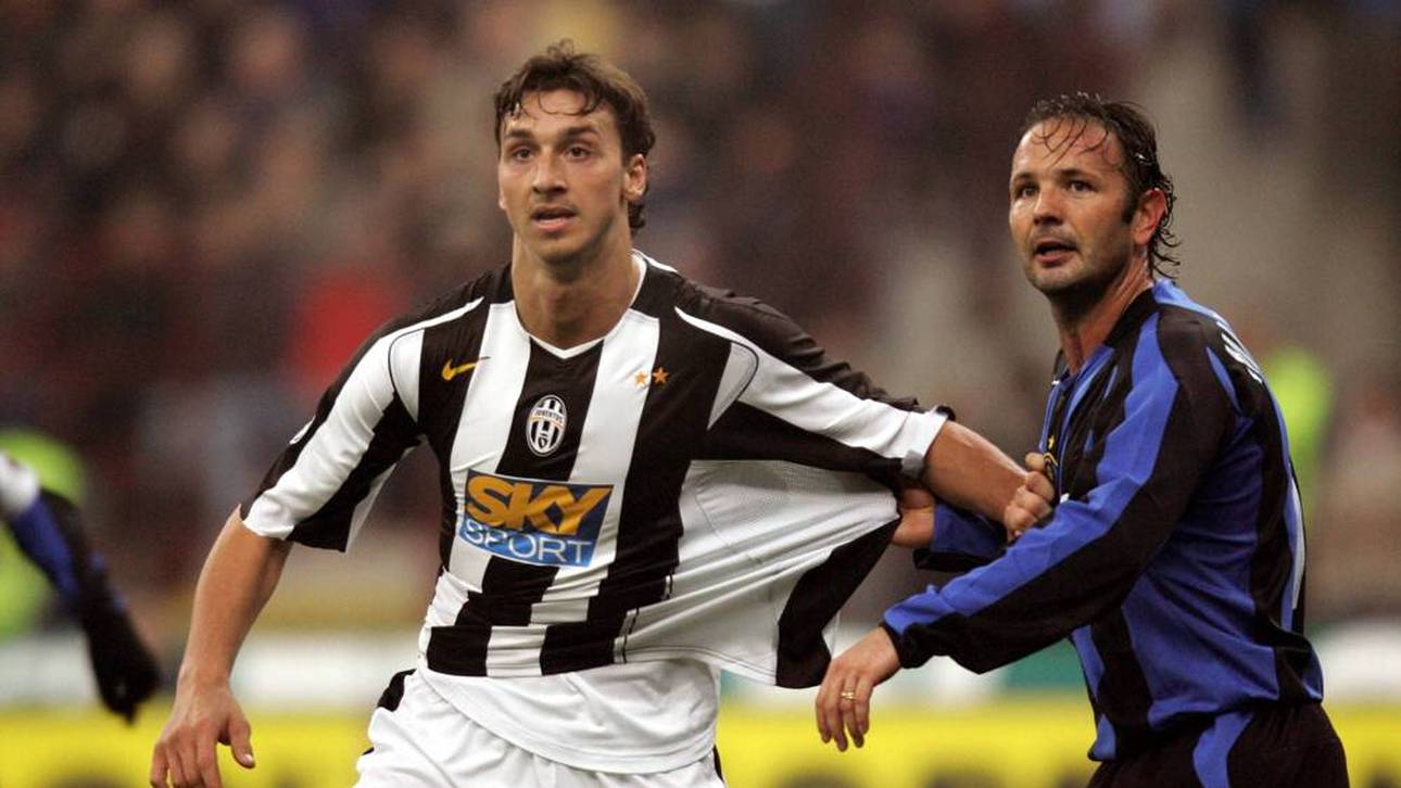Sinisa Mihajlovic im Duell mit dem jungen Zlatan Ibrahimovic
