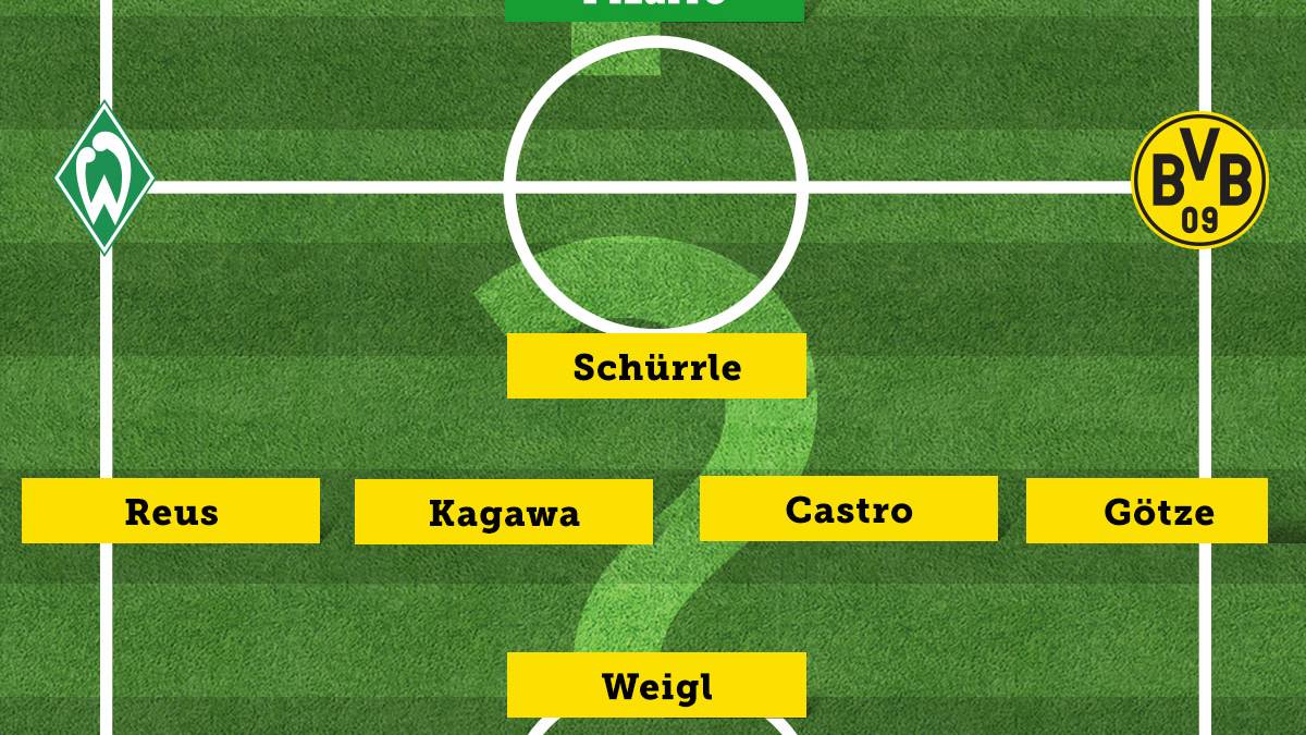 SV Werder Bremen - Borussia Dortmund (Sa., 15.30 Uhr)