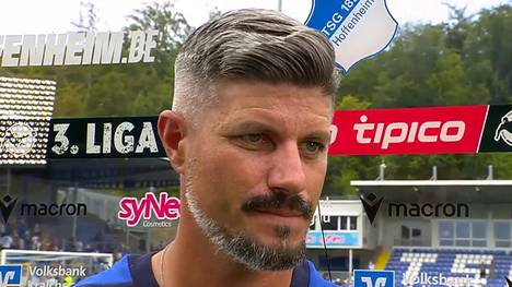 Stefan Kleineheismann, Trainer der TSG Hoffenheim II, spricht nach dem Drittliga-Auftakt gegen Hansa Rostock über die Gründe für die Niederlage sowie die jungen Talente Jakov Dedic und Yasin Zor, die beide einen Treffer erzielen konnten. 