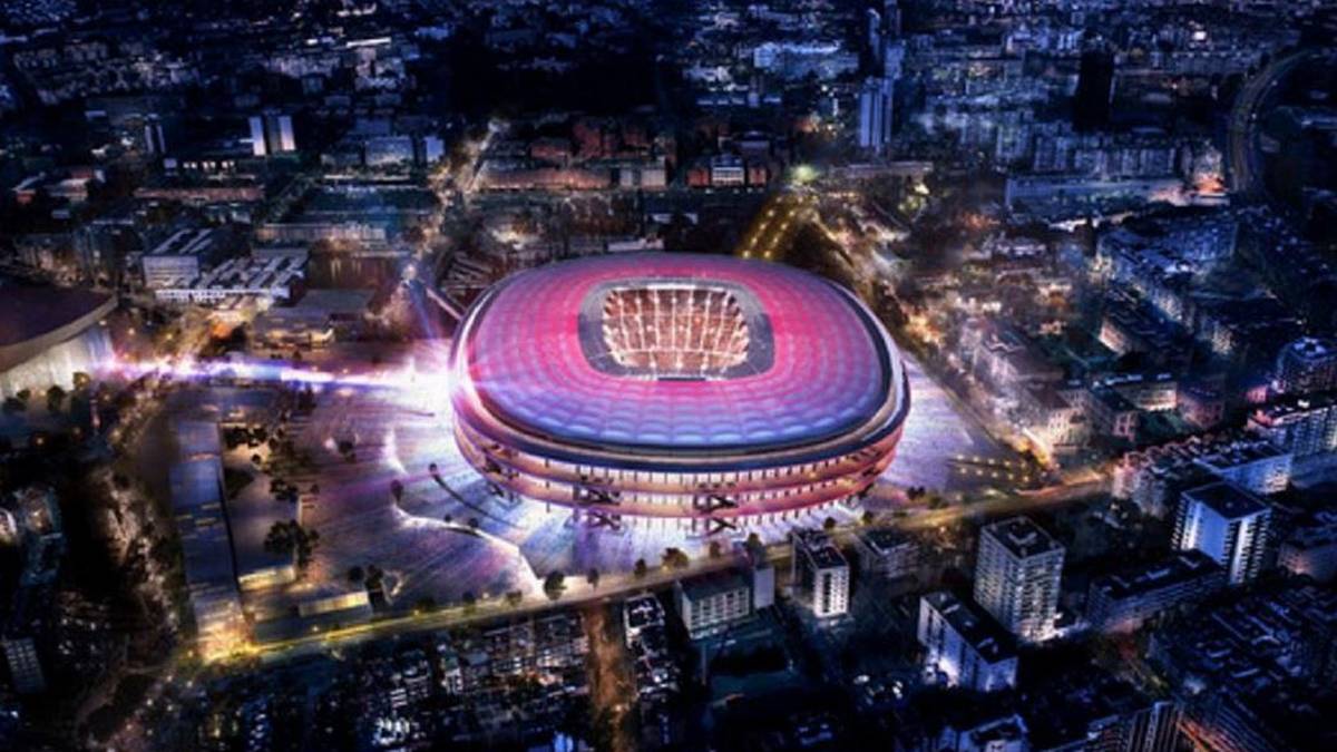 "Was Real kann, können wir schon lange", mögen sie sich beim FC Barcelona gedacht haben. So soll das neue Camp Nou, also das "Nou Camp Nou", bei Abendspielen strahlen. Mitten in Kataloniens Hauptstadt wird der Stolz Barcelonas stehen - und ab 2022 auch komplett überdacht sein
