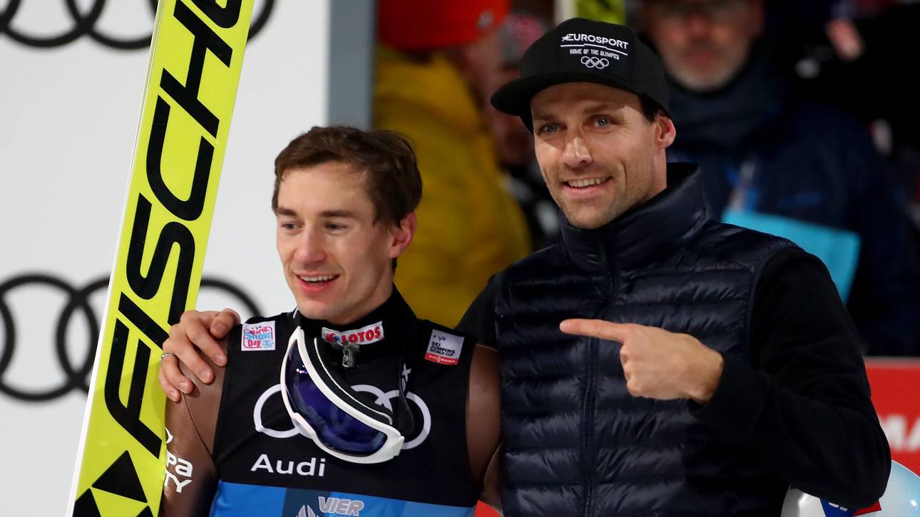 Hannawald gratuliert Stoch zu Rekord