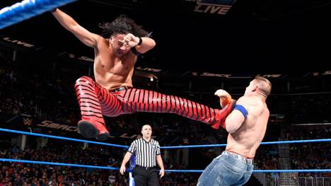 Shinuke Nakamura (l.) traf bei WWE SmackDown Live auf John Cena