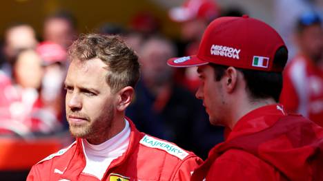 Charles Leclerc (r.) will Sebastian Vettel bei Ferrari in der neuen Saison unter Druck setzen