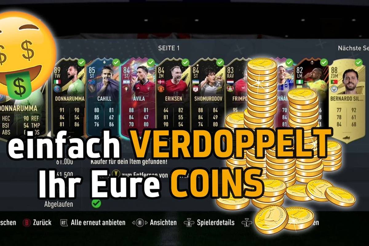 Wer sich die besten Spieler in FIFA 23 Ultimate Team leisten will, benötigt viele Münzen. Wir zeigen Euch, mit welchem Trading-Tipp Ihr das schafft.