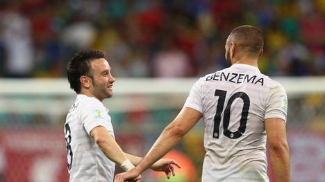 Mathieu Valbuena (l.) und Karim Benzema waren bis zum Skandal Nationalmannschaftskollegen