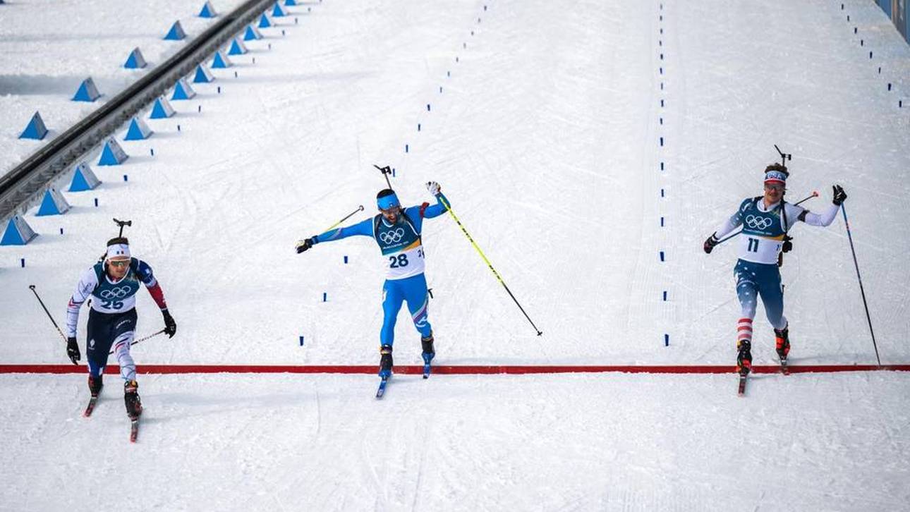 Kurioser Schlusssprint beim Biathlon