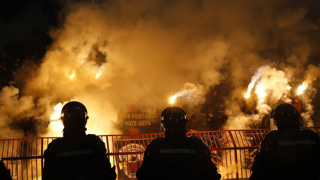 Pyro-Eklat bei ZSKA-Remis in Belgrad