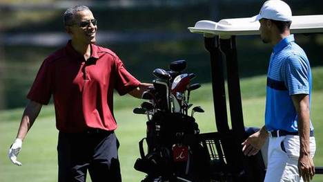 Barack Obama und Steph Curry beim Golf