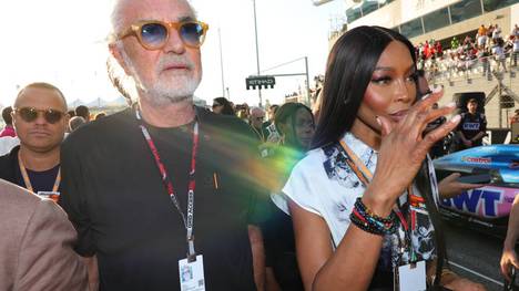 Flavio Briatore (l.) und Super-Model Naomi Campbell