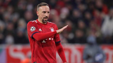 Franck Ribery war nach seinem Tor gegen Lissabon guter Laune