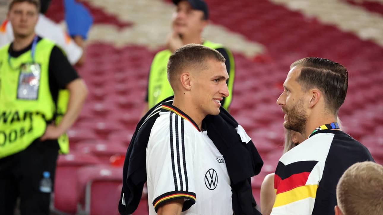 Grischa Prömel (l.) sieht Oliver Baumann als klare Nummer eins im DFB-Tor