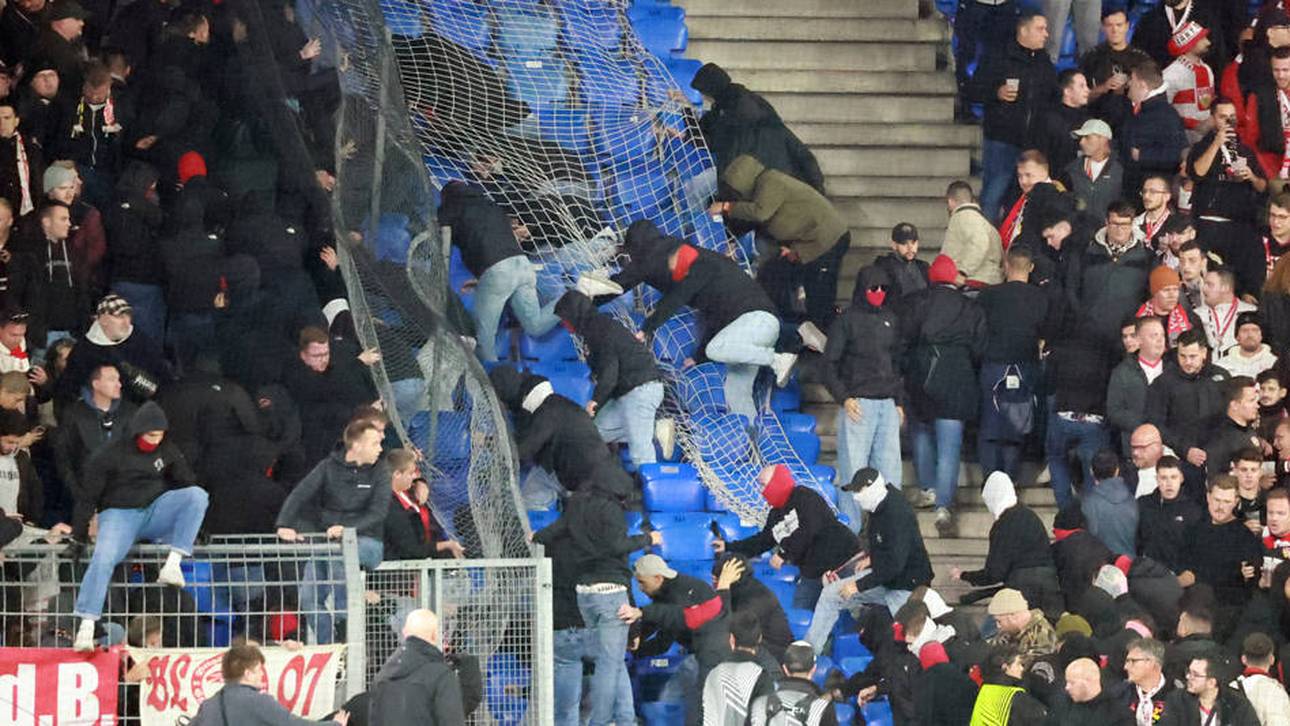 In Basel kam es zu Ausschreitungen zwischen den Fanlagern