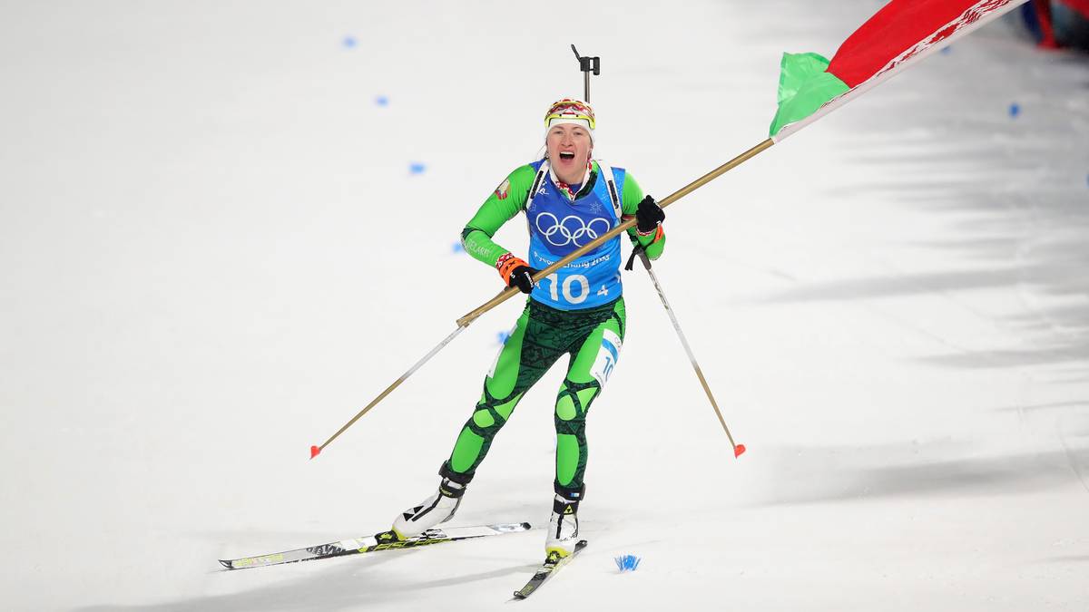 Grund zu feiern für die 31-jährige - anders als im Rennen läuft dabei jedoch nicht alles nach Plan