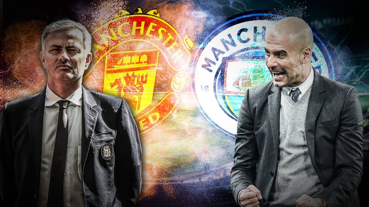 Manchester United gegen Manchester City - das heißt auch: Jose Mourinho gegen Pep Guardiola. Am Sonntag kommt es im Etihad Stadium zu einem weiteren Duell der Star-Trainer (ab 17.30 Uhr im LIVETICKER)