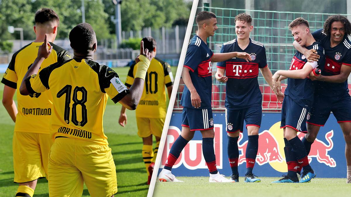 Am Sonntag (ab 12.55 Uhr LIVE im TV auf SPORT1 und im LIVESTREAM) steigt in München das Traumfinale der U17-Bundesliga. Beim FC Bayern und beim BVB tummeln sich einige hochtalentierte Youngster. SPORT1 stellt die größten Juwele des U17-Finales vor