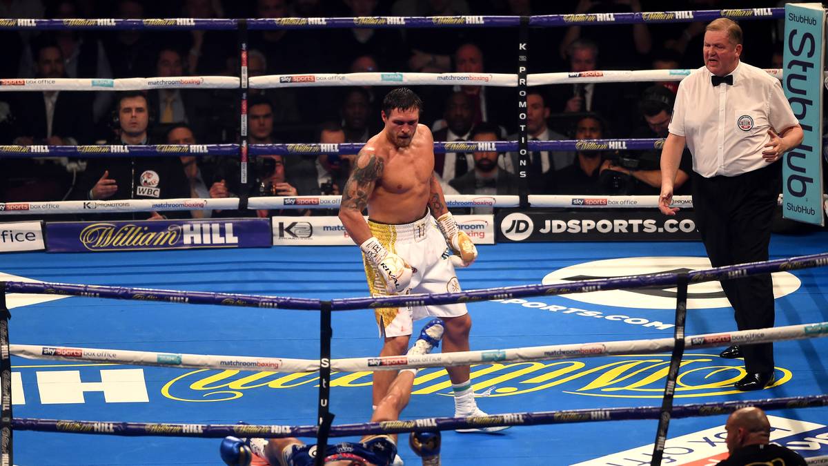 Im November 2018 verteidigte Usyk seinen Trophäensammlung mit einem knallharten K.o. gegen den Briten Tony Bellew. "The Cat" strebt nun ins Schwergewicht. In dieser Form ist er auch dort eine ernsthafte Bedrohung für Joshua und Wilder