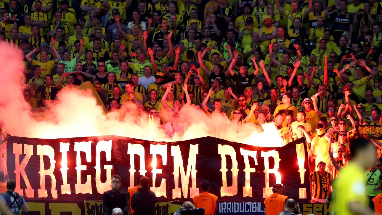 Pyro: DFB droht BVB und Eintracht