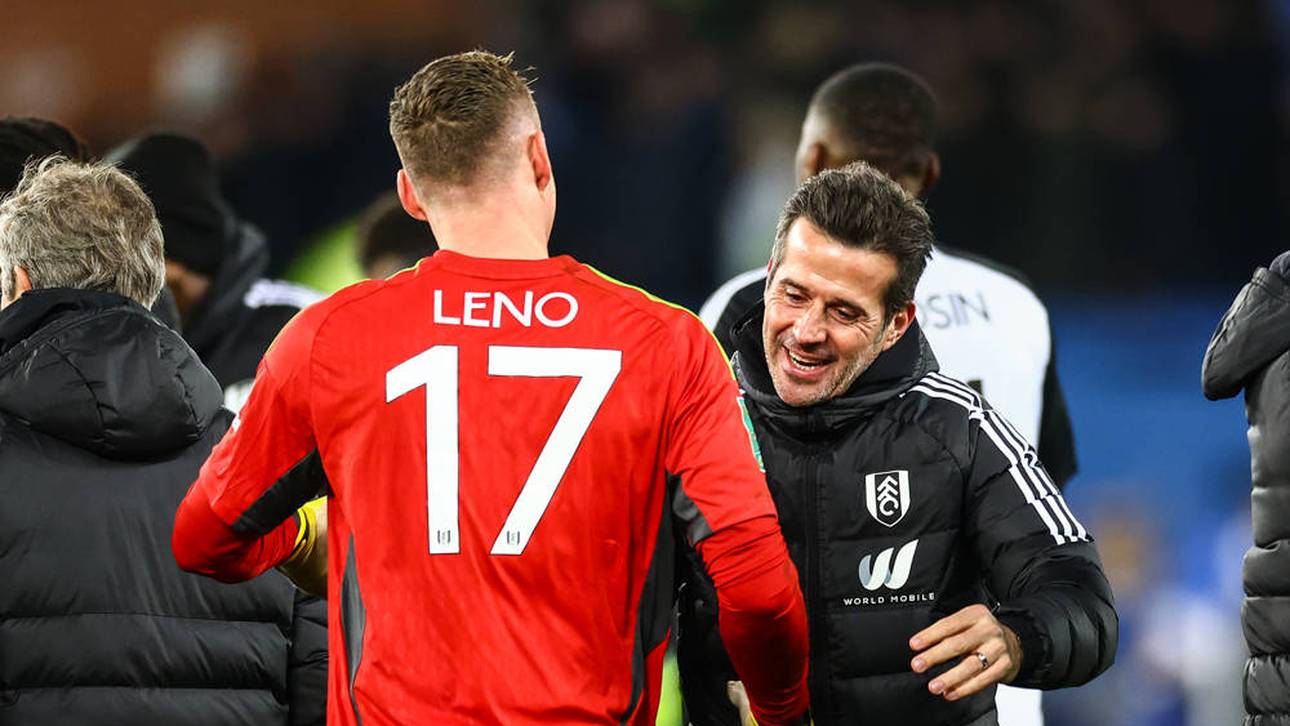 Trainer Marco Silva (r.) setzt auf Bernd Leno - trotz ungewöhnlicher Nummer 