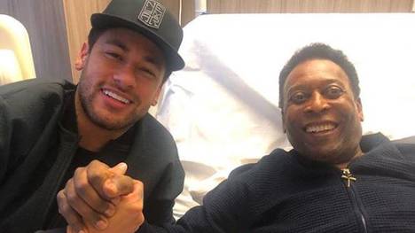 Neymar besuchte Pele im Pariser Krankenhaus
