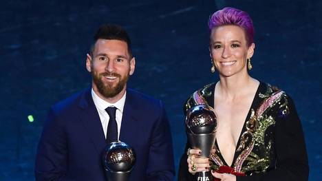 Weltfußballer 2019: Rapinoe (r.) und Messi (l.) 