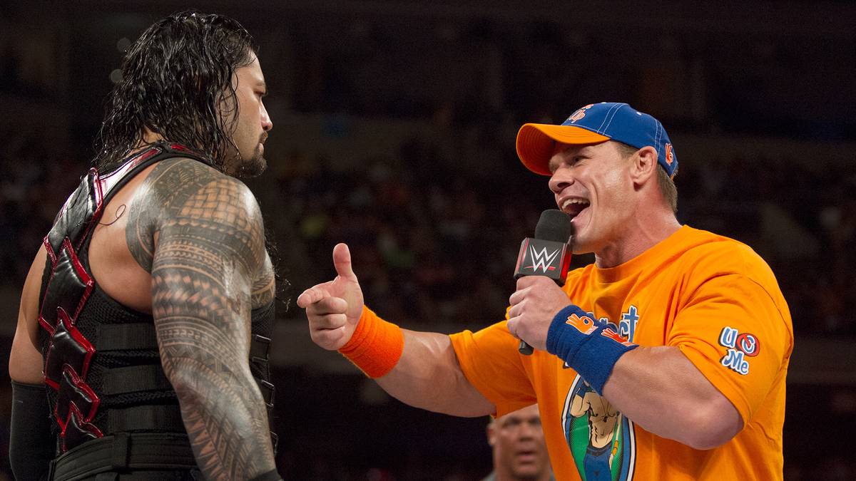 28. AUGUST 2017 - Treffen der Generationen: Superstar John Cena fordert von Roman Reigns in einem bemerkenswert giftigen Wortgefecht zu beweisen, dass RAW wirklich sein "Yard" ist. Es mündet in einen Match und einem Sieg Reigns'