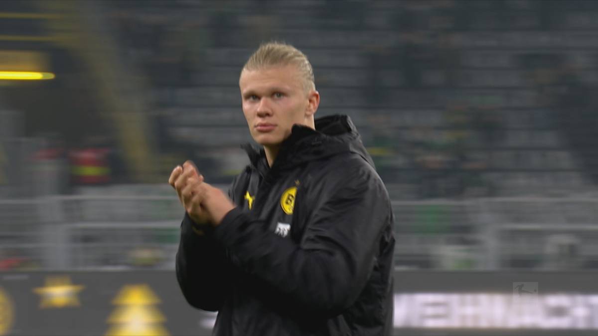 Erling Haaland ist wieder einmal der Matchwinner für Borussia Dortmund. Nach der Partie verstört er aber mit einer Ehrenrunde, die ein Fingerzeig sein könnte.