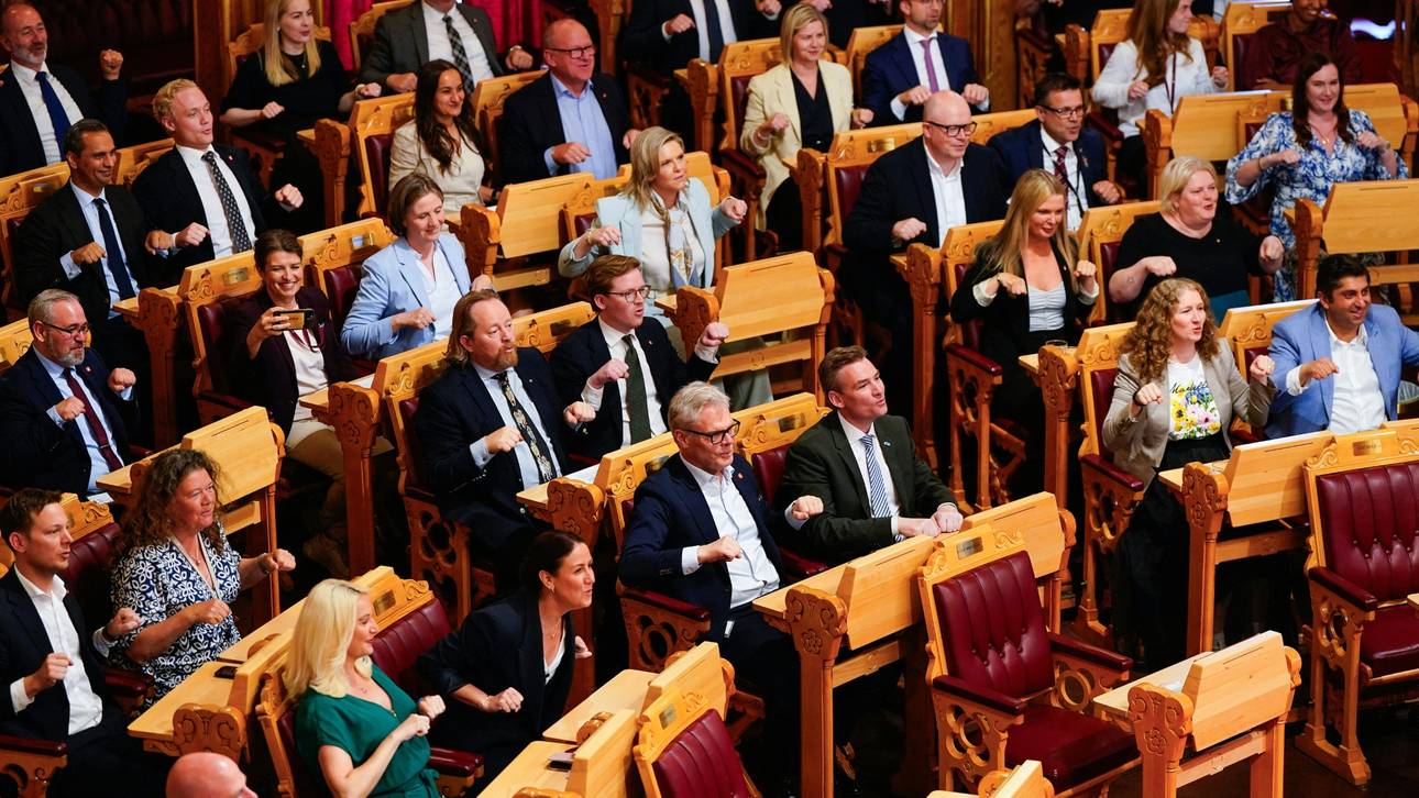 Norwegisches Parlament im WM-Fieber
