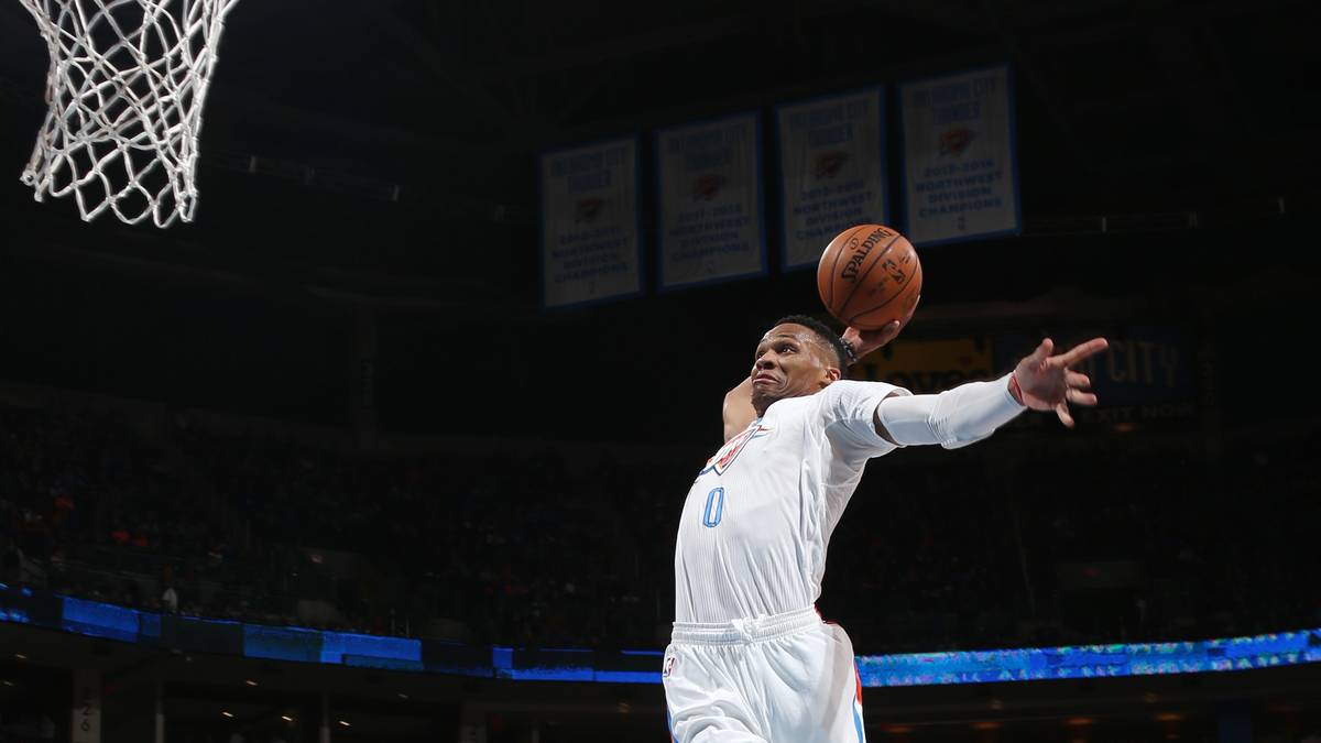 Wenn Russell Westbrook hochsteigt, sollte man lieber Platz machen