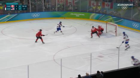 Team USA gewinnt Gold im Eishockey bei den olympischen Spielen in Mailand und Cortina. In der Overtime trifft Jack Hughes ins Herz Kanadas.