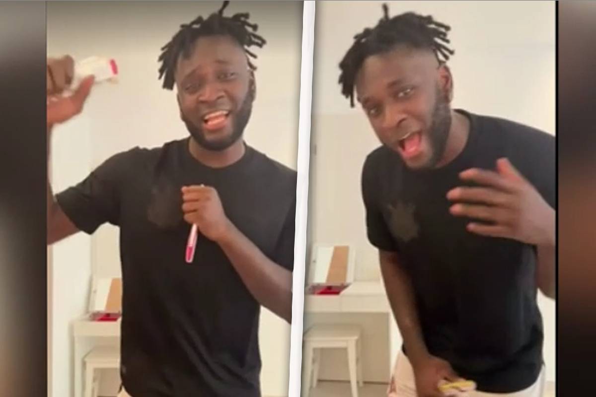 Victor Boniface ist für seinen schrägen Social-Media-Auftritt bereits bekannt. Jetzt zeigt sich der gut gelaunte Werder-Stürmer beim Tanzen und Singen - mit einer Zahnbürste.
