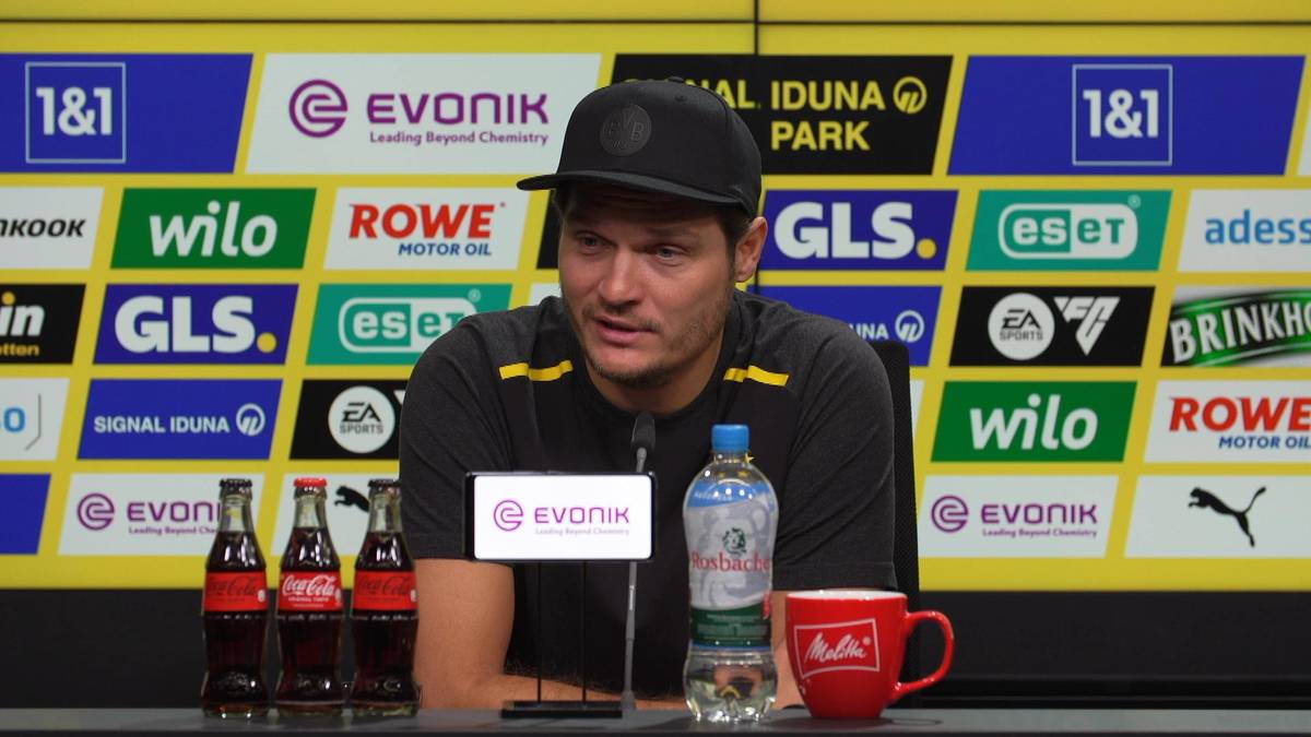 BVB-Coach Edin Terzic wird gefragt, ob er sich eine Mindestanzahl an Siegen für den Jahresendspurt gesetzt hat.