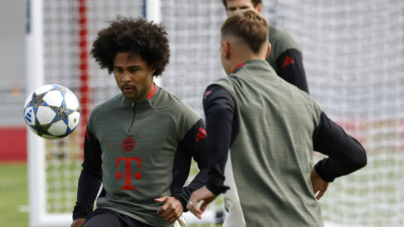 Im Training: Serge Gnabry (l.) und Joshua Kimmich 