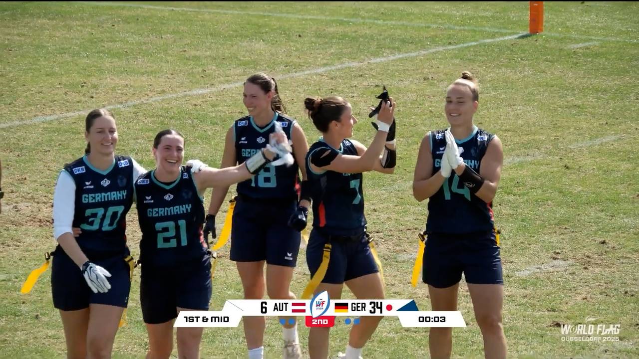 Deutsche Frauen begeistern am finalen WM-Tag | Highlights Flag Football