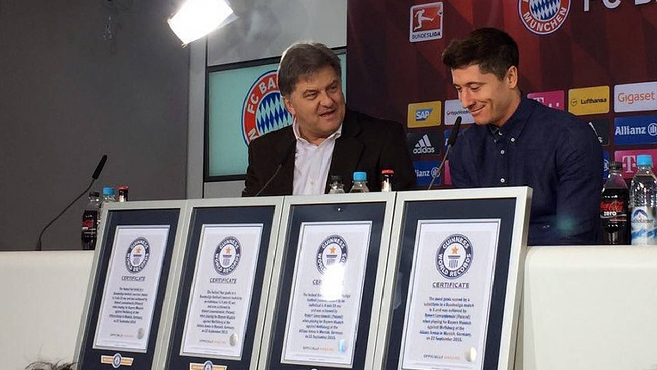 Lewandowski viermal im Guinness-Buch