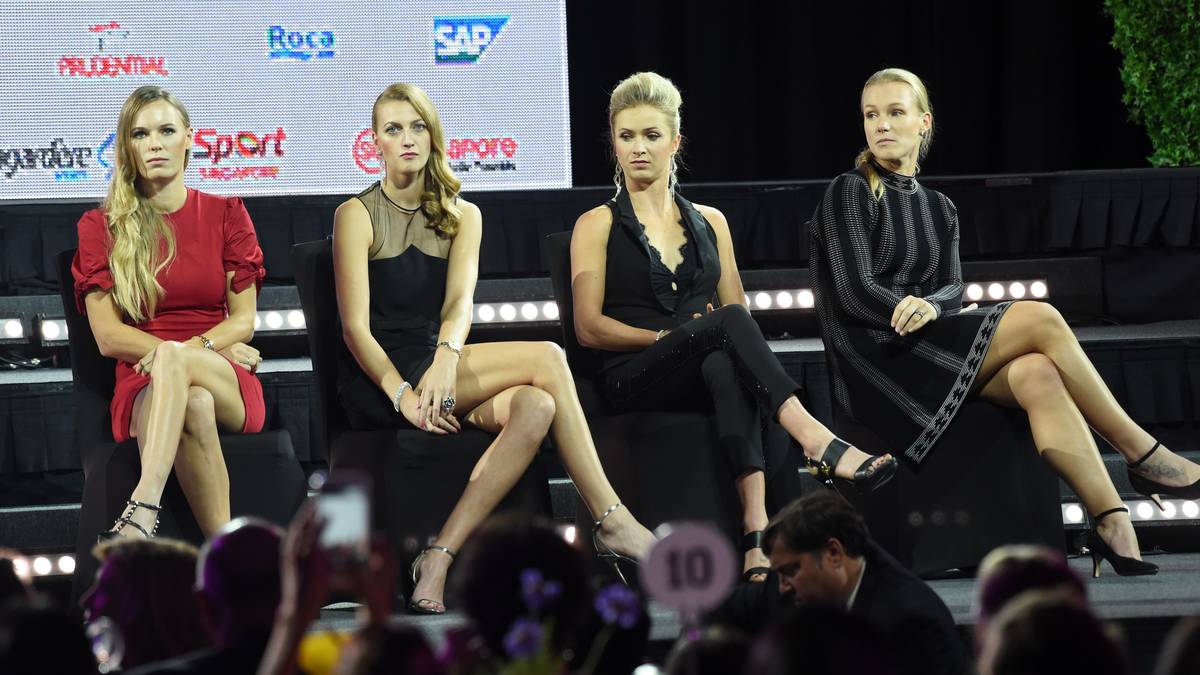 Die zweite Hälfte bilden Caroline Wozniacki, Petra Kvitova, Elina Svitolina und Kiki Bertens 